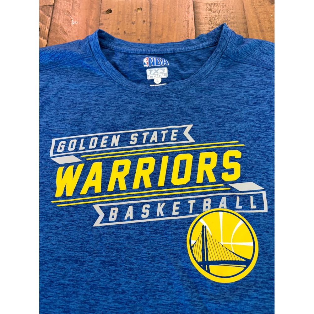 NBA Golden State Warriors Men Large Blue TX3 Cool Performance Basketball T-Shirt - Picture 2 of 7